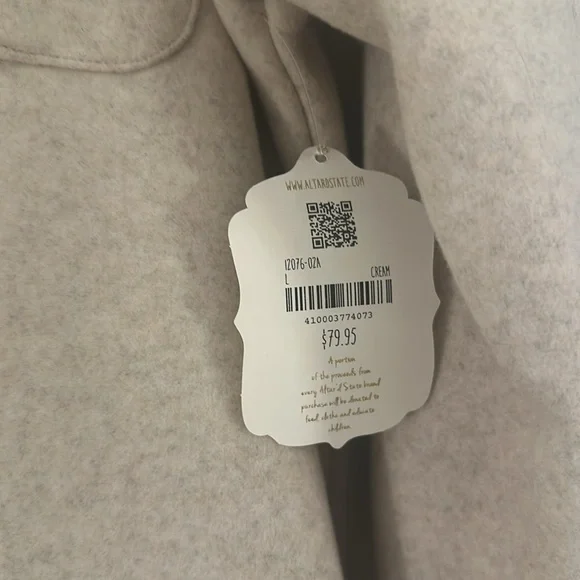 Cream Shacket from Altar’d State. With tags, never worn. - Picture 2 of 3